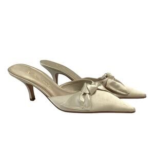 Nina Cream Satin Mules